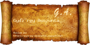 György Asszunta névjegykártya
